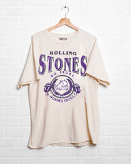 Rolling Stones TCU Horned Frogs College Seal Off White Thrifted Tee