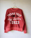 Texas Tech Football Icon Red Oversized Crew Hi-Dive Sweatshirt