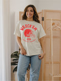 Texas Tech Varsity Stamp Off White Thrifted Tee