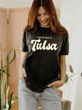 Take Me Back To Tulsa Charcoal Hi-Dive Tee