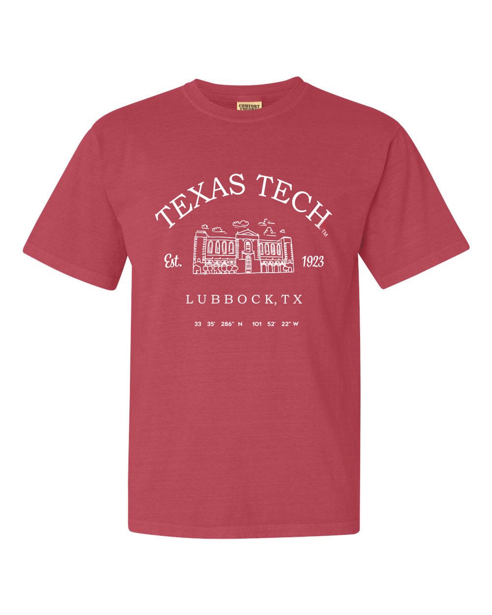 Texas Tech Stadium Coordinates Red Tee