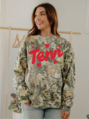 Texas Hearts Camouflage Sweatshirt