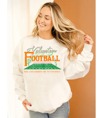 Tennessee Vols Football Field White Sweatshirt