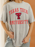 Texas Tech Vintage Sport Ash Gray Thrifted Tee