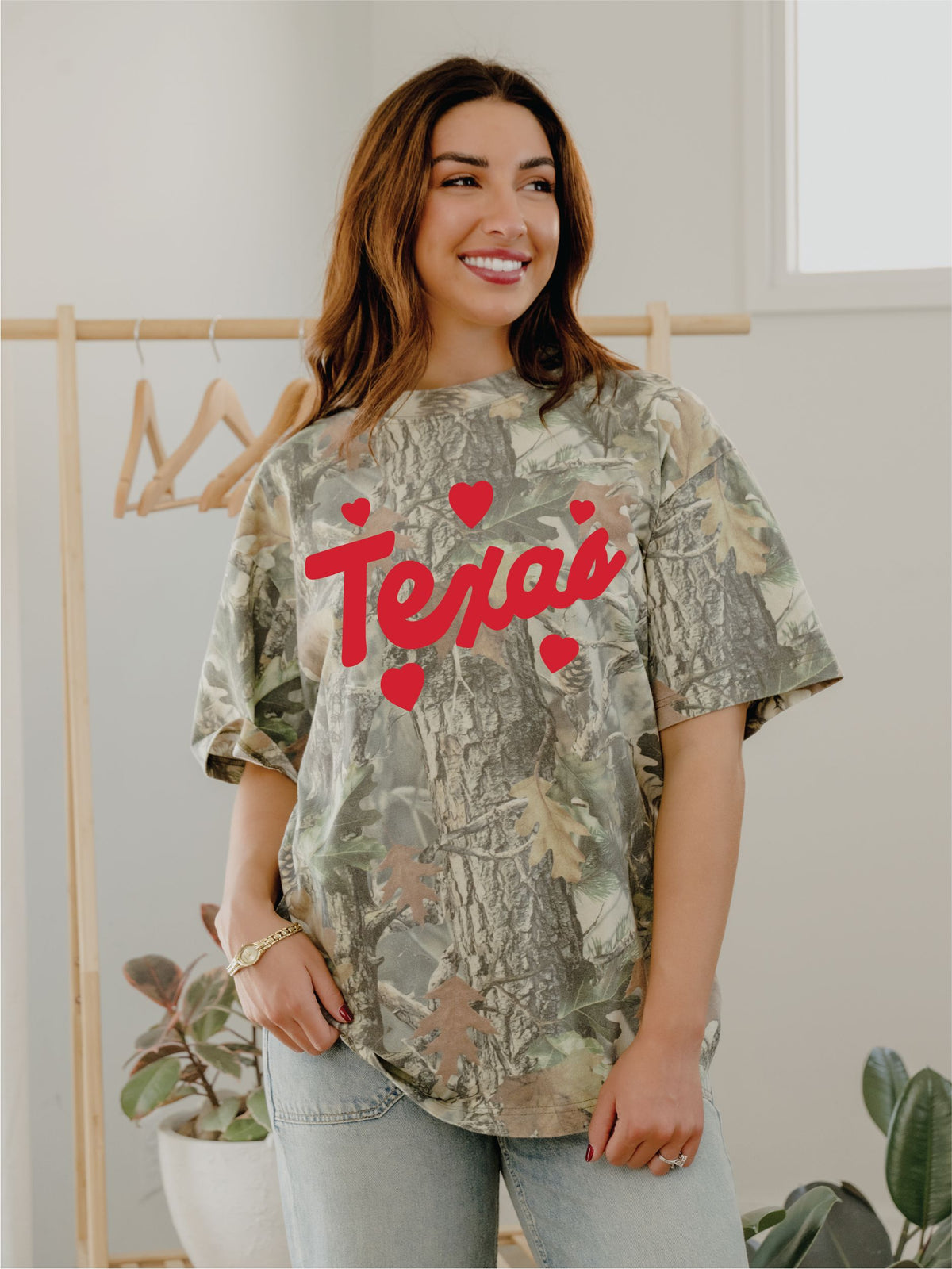 Texas Hearts Camouflage Tee