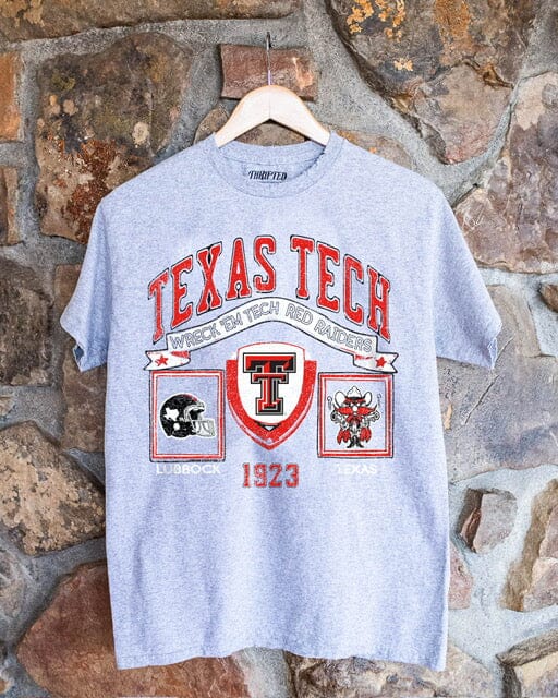 Texas Tech Prep Patch Gray Thrifted Tee