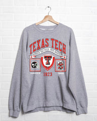 Texas Tech Prep Patch Gray Thrifted Sweatshirt