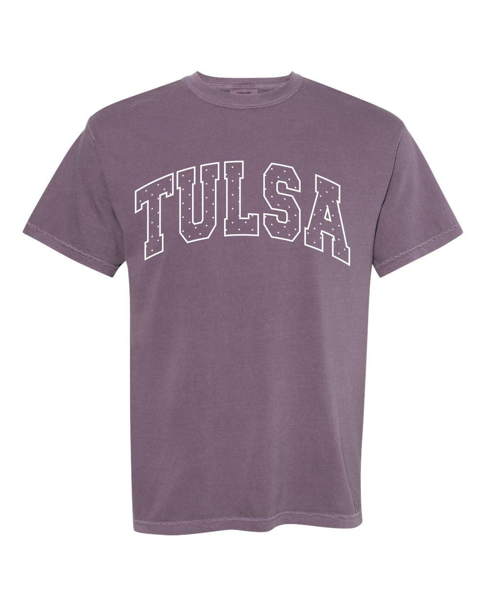 Tulsa Polka Dot Puff Ink Wine CC Tee