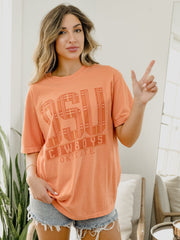 OSU Cowboys Preppy Plaid Orange Tee