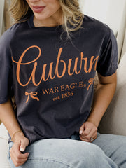 Auburn Tigers Established Bows Navy Tee