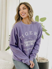 LSU Tigers Stadium Coordinates Orchid Sweatshirt