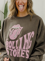 Rolling Stones Dazed Charcoal Thrifted Sweatshirt