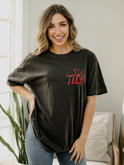 Texas Tech Lyric Puff Ink Pepper Tee