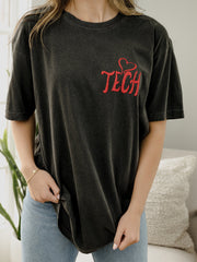 Texas Tech Lyric Puff Ink Pepper Tee