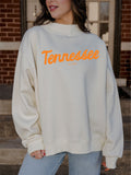 Tennessee Vols Bold Script Ivory Weekend Mock Neck Sweatshirt