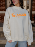 Tennessee Vols Bold Script Ivory Weekend Mock Neck Sweatshirt