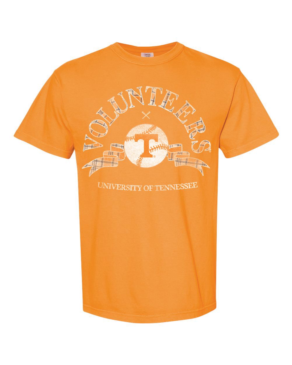 Tennessee Vols Heritage Plaid Baseball Orange CC Tee