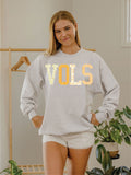 Tennessee Vols Quilted Puff Ink Ash Gray Sweatshirt