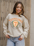 Tennessee Vols Stripe Crest Natural Sweatshirt