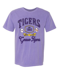 LSU Tigers Patches 25 Violet Tee