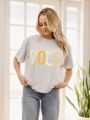 Vols Quilted Puff Ink Ash Gray Thrifted Tee
