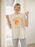 Tennessee Vols Varsity Stamp Off White Thrifted Tee