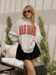 Auburn Tigers Double Tall Boy Gray Mock Neck Reversible Sweatshirt