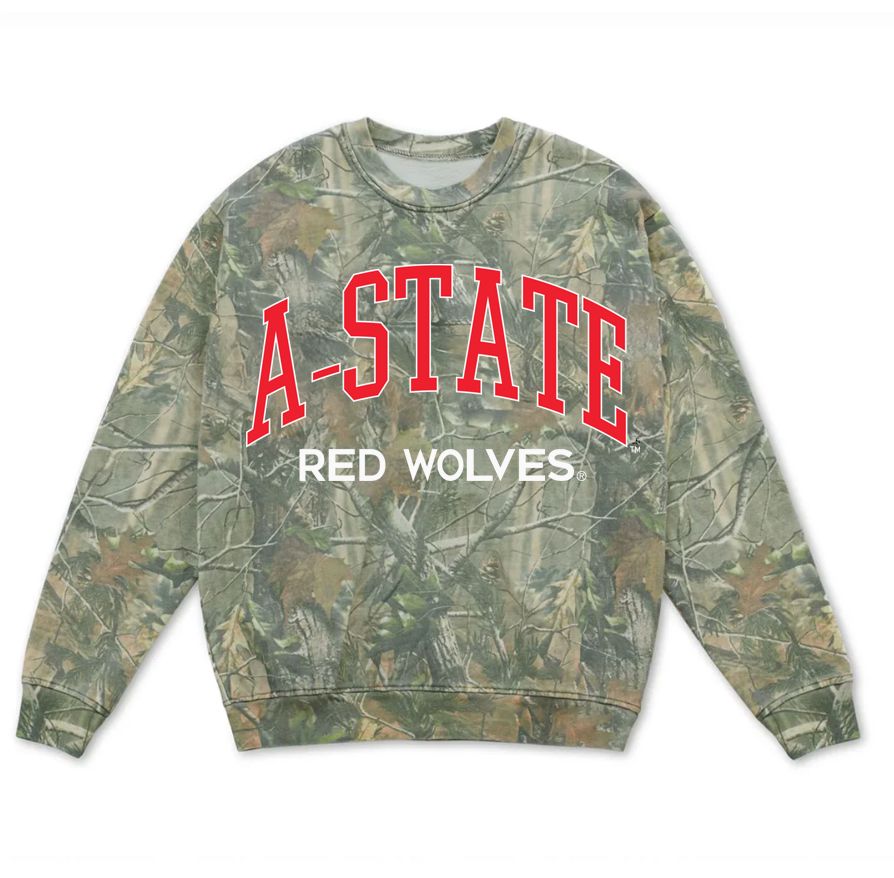 ASU Red Wolves Filled Gault Camouflage Sweatshirt