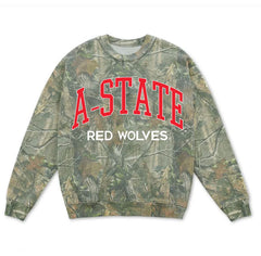 ASU Red Wolves Filled Gault Camouflage Sweatshirt