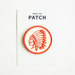 Indian Chief Head Embroidered Iron On Patch