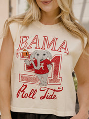 Alabama Crimson Tide Club Mascot Off White Tank