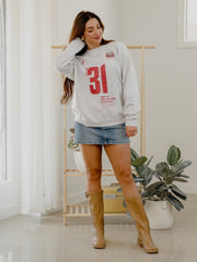 Alabama Crimson Tide Crest Stamp Ash Gray Thrifted Sweatshirt