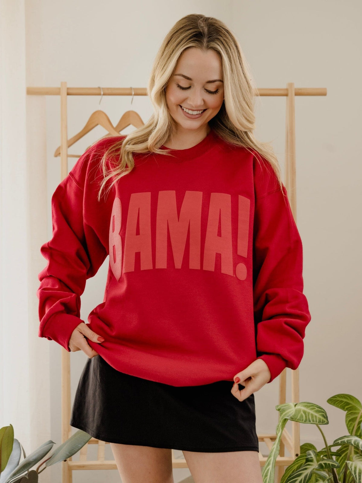 Alabama Crimson Tide Mono Puff Ink Crimson Sweatshirt