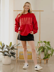 Alabama Crimson Tide Mono Puff Ink Crimson Sweatshirt