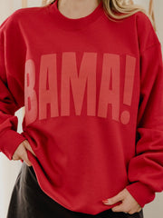 Alabama Crimson Tide Mono Puff Ink Crimson Sweatshirt