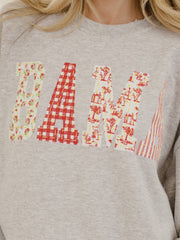 Alabama Crimson Tide Quilted Puff Ink Ash Gray Thrifted Sweatshirt