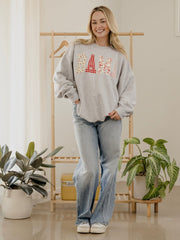 Alabama Crimson Tide Quilted Puff Ink Ash Gray Thrifted Sweatshirt