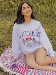 American Bell Light Blue Thrifted Sweatshirt