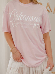 Arkansas Established Bows Print Blossom Tee