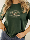Arkansas Hunt Club Embroidered Forest Green Ellie Perfect Tee