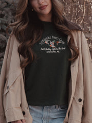 Arkansas Hunt Club Embroidered Forest Green Ellie Perfect Tee