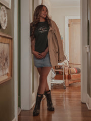 Arkansas Hunt Club Embroidered Forest Green Ellie Perfect Tee