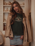 Arkansas Hunt Club Embroidered Forest Green Ellie Perfect Tee