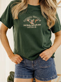 Arkansas Hunt Club Embroidered Forest Green Ellie Perfect Tee