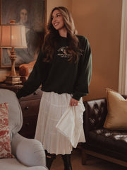 Arkansas Hunt Club Embroidered Forest Green Thrifted Sweatshirt