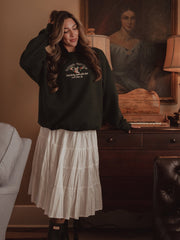 Arkansas Hunt Club Embroidered Forest Green Thrifted Sweatshirt