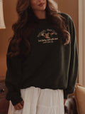 Arkansas Hunt Club Embroidered Forest Green Thrifted Sweatshirt