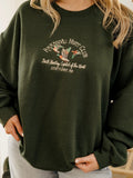 Arkansas Hunt Club Embroidered Forest Green Thrifted Sweatshirt