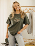 Arkansas Hunt Club Embroidered Hunter Green Heavyweight Tee