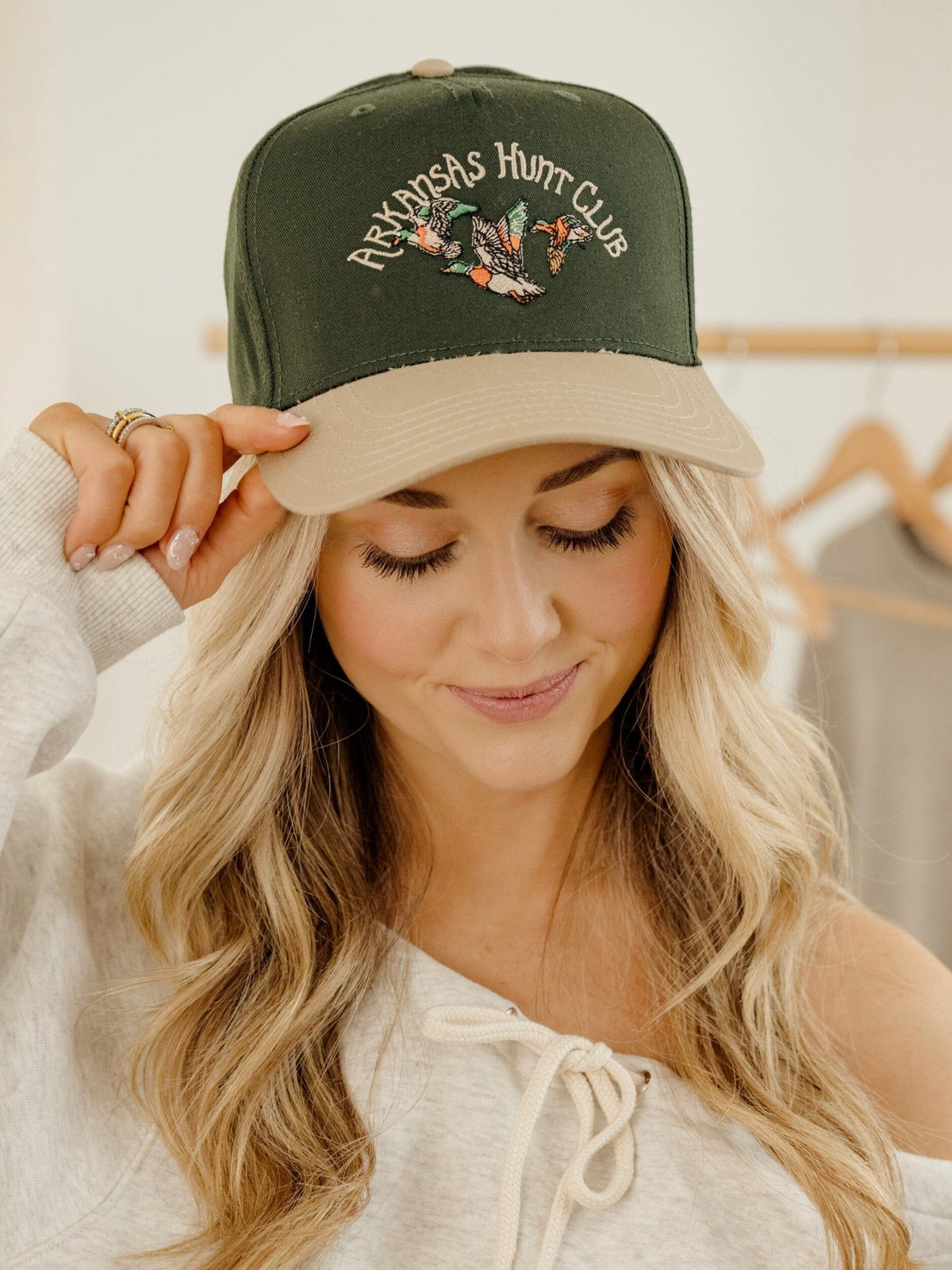 Arkansas Hunt Club Green/Khaki Embroidered Hat